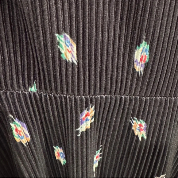 NWT Rotate Birger Christensen Number 7 Pleated Black Midi Dress Planet AOP SizeM - Picture 16 of 16